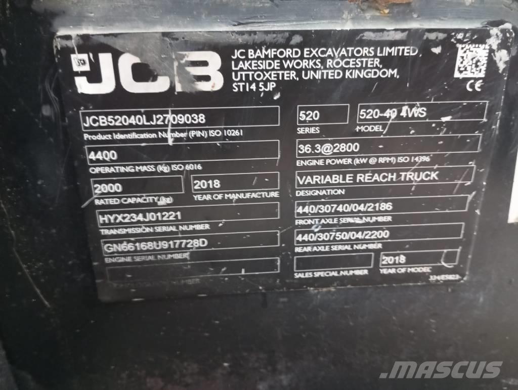 JCB 520-40 Teleskopik yükleyiciler