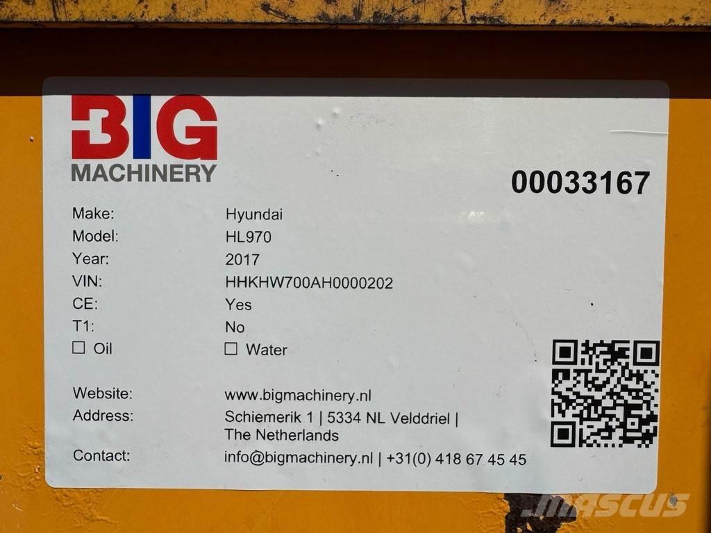 Hyundai HL970 Tekerlekli yükleyiciler