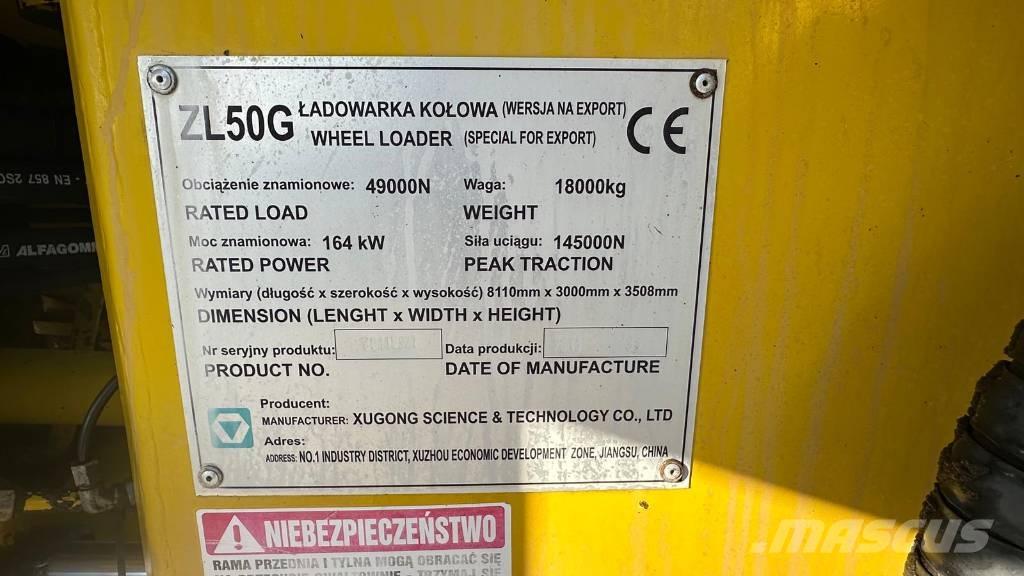 XCMG ZL 50 G Tekerlekli yükleyiciler