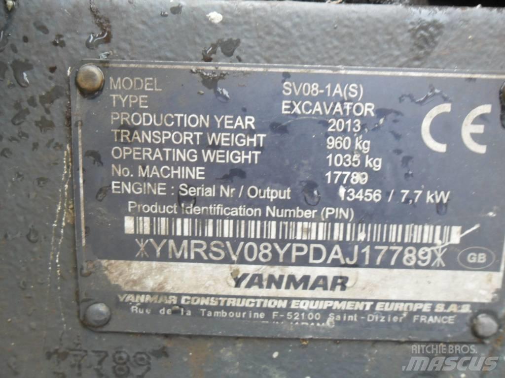 Yanmar SV 08 Mini ekskavatörler, 7 tona dek