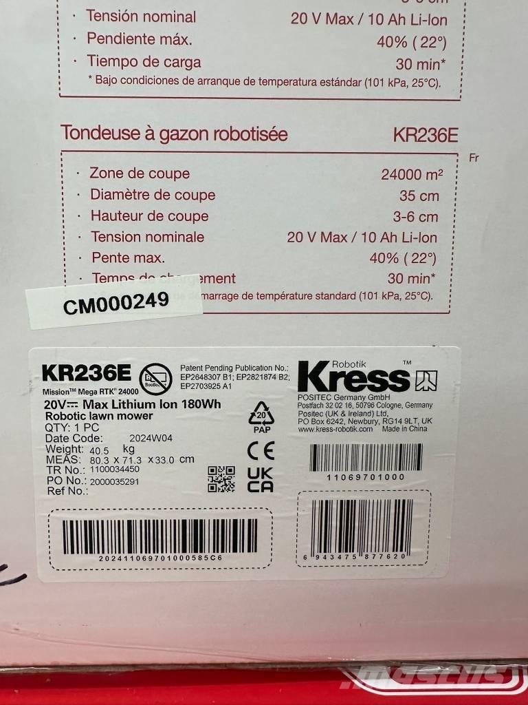 Kress KR236E Robot çim biçme makineleri