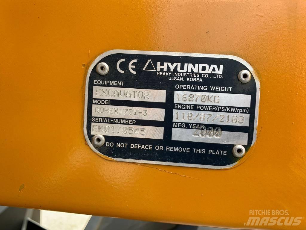Hyundai ROBEX 170W-3 Lastik tekerli ekskavatörler