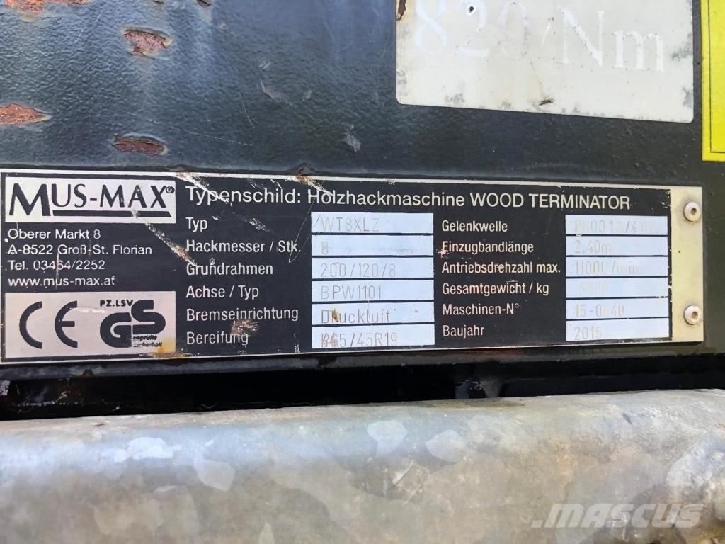 Mus-Max WT8XLZ Ağaç öğütücüler
