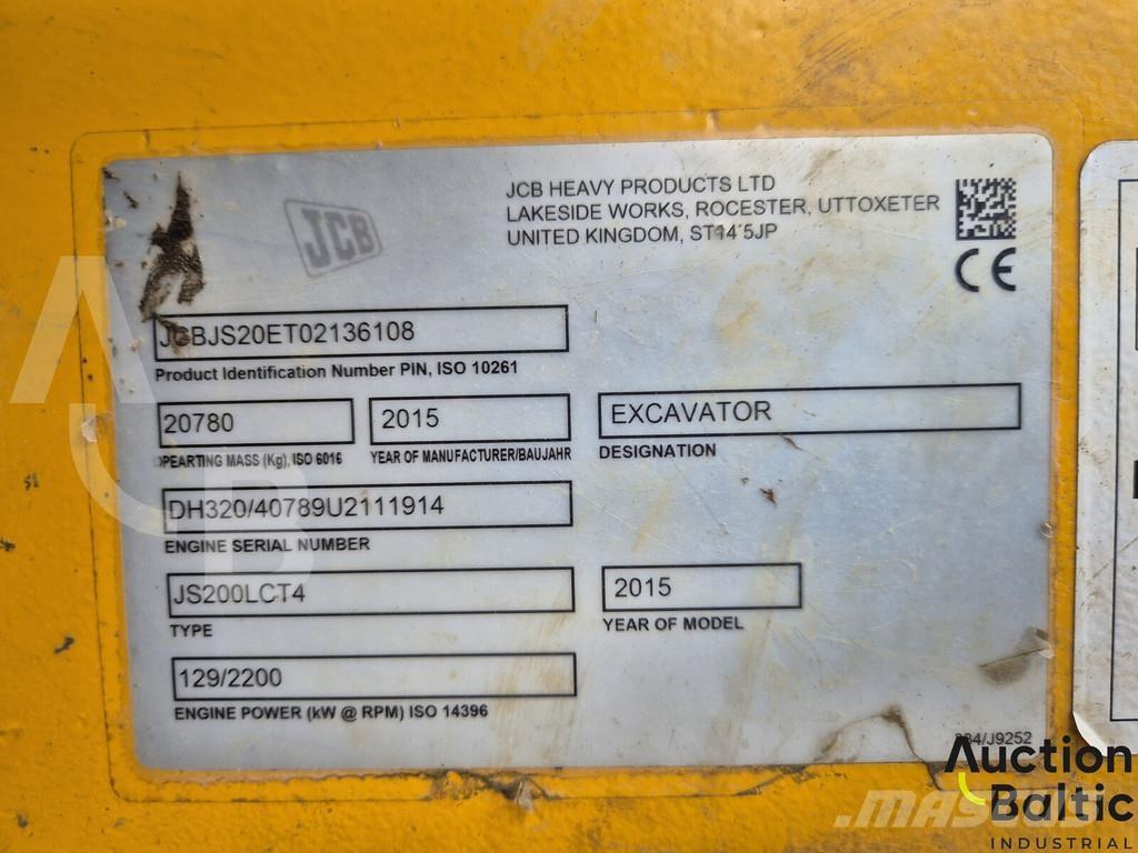 JCB JS 200 LC T4 Paletli ekskavatörler
