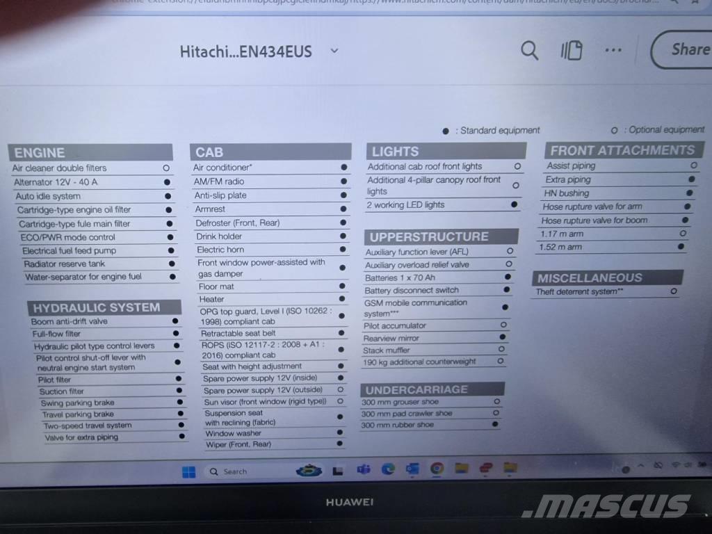 Hitachi ZX 33 U-6 Mini ekskavatörler, 7 tona dek