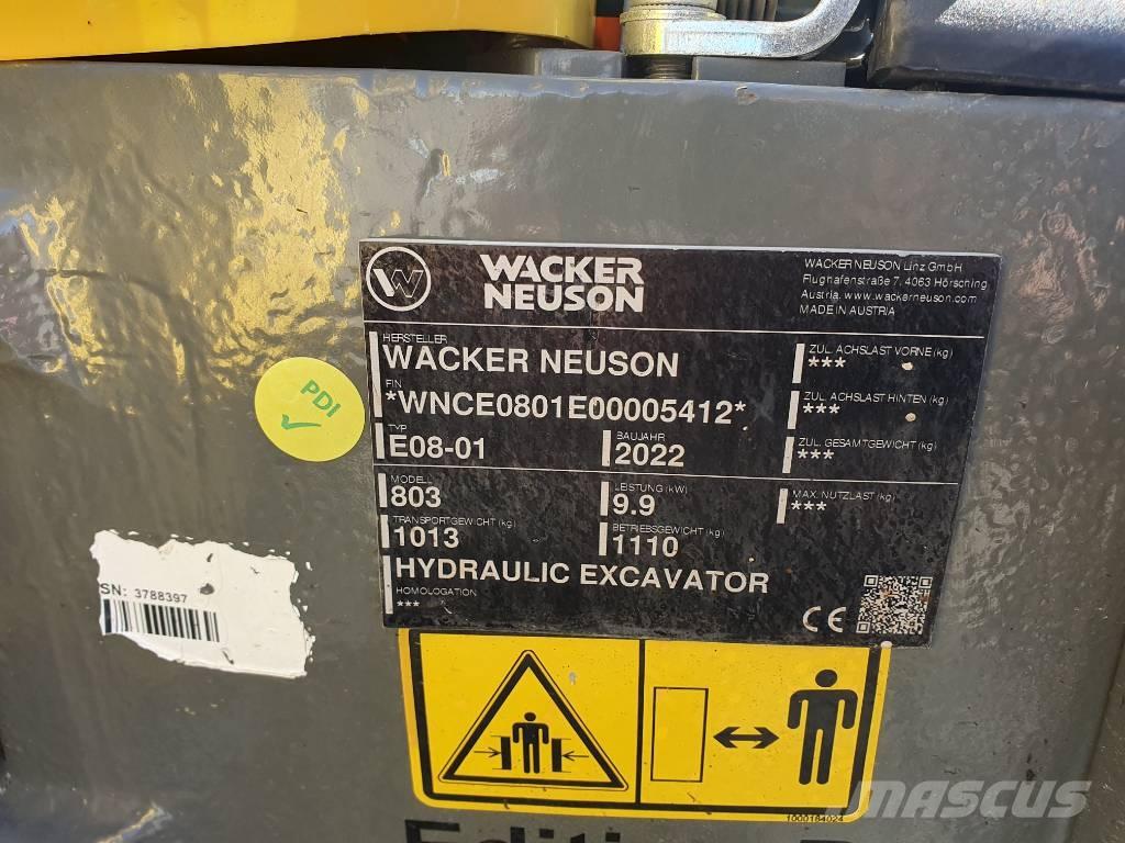 Wacker Neuson 803 Paletli ekskavatörler