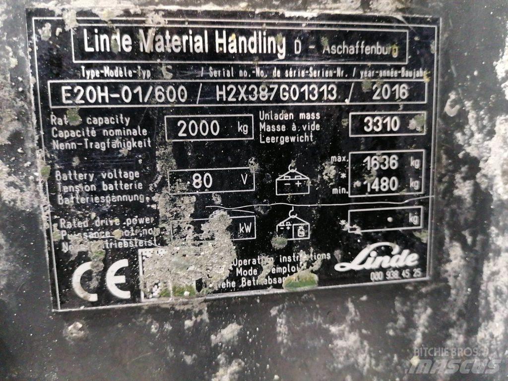 Linde E20H-01/600 Elektrikli forkliftler