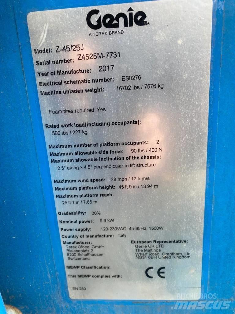 Genie Z 45/25 J BI Körüklü personel platformları