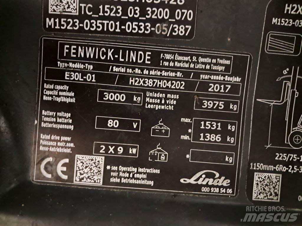 Linde E30L-01 Elektrikli forkliftler