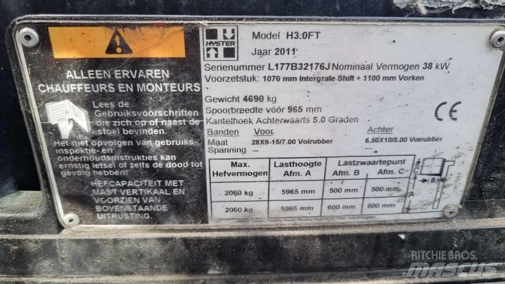 Hyster H 3.00 FT LPG'li forkliftler