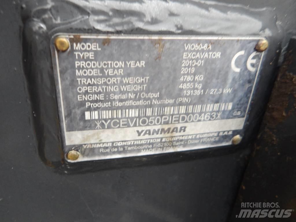 Yanmar Vio 50 Mini ekskavatörler, 7 tona dek