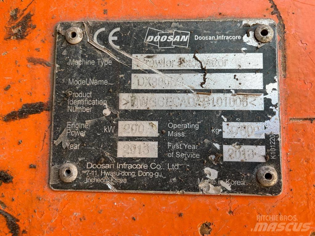 Doosan DX 380 LC Paletli ekskavatörler