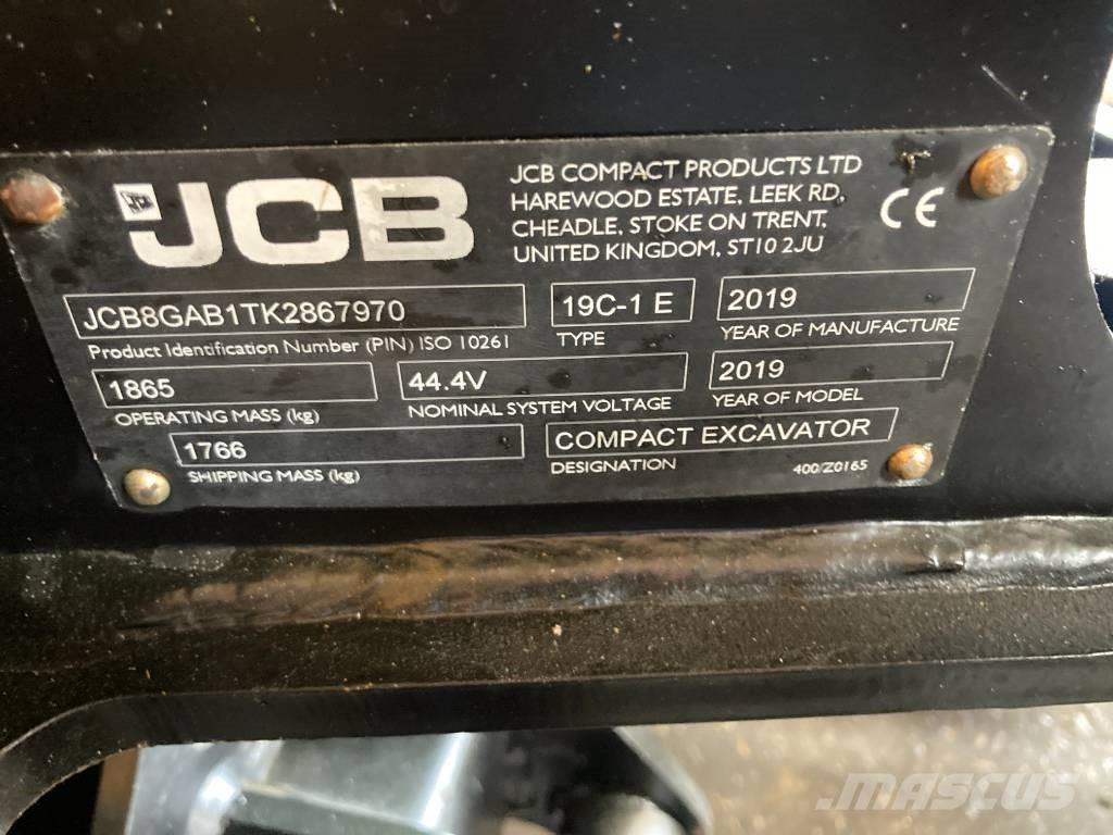 JCB 19 C-IE Mini ekskavatörler, 7 tona dek