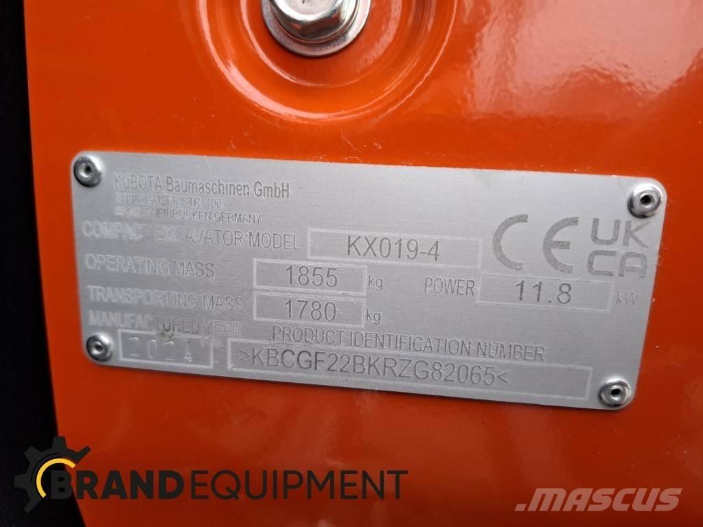 Kubota KX019-4 Mini ekskavatörler, 7 tona dek