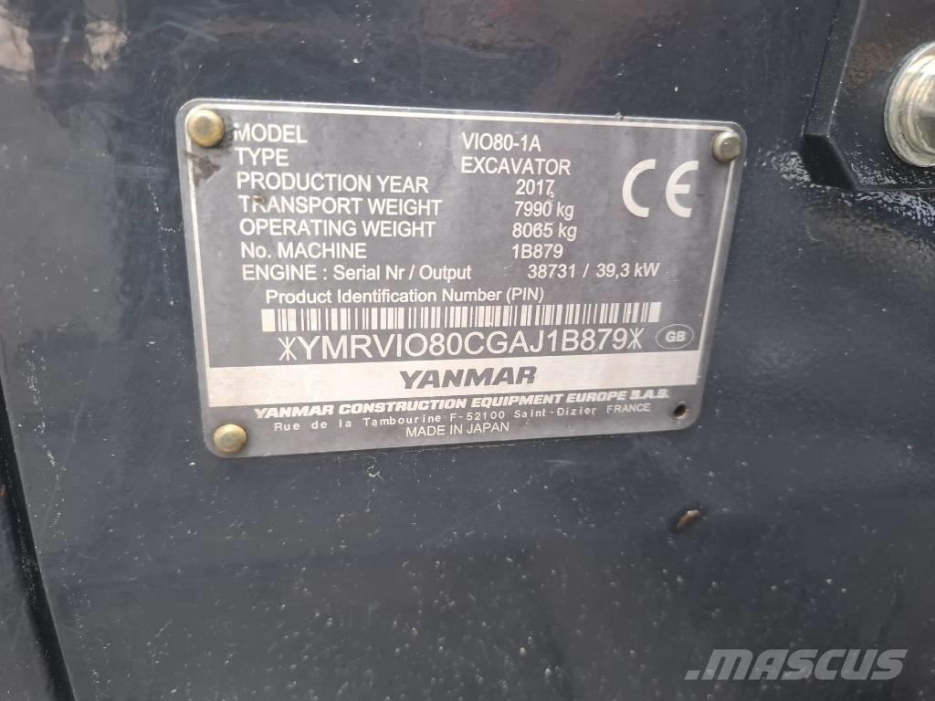 Yanmar Vio 80-1A Midi ekskavatörler 7 - 12 t
