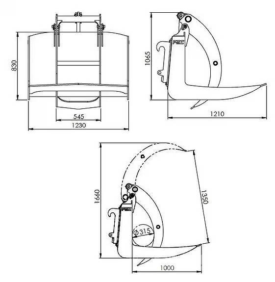  LTG Tømmerklo 1350 Diger