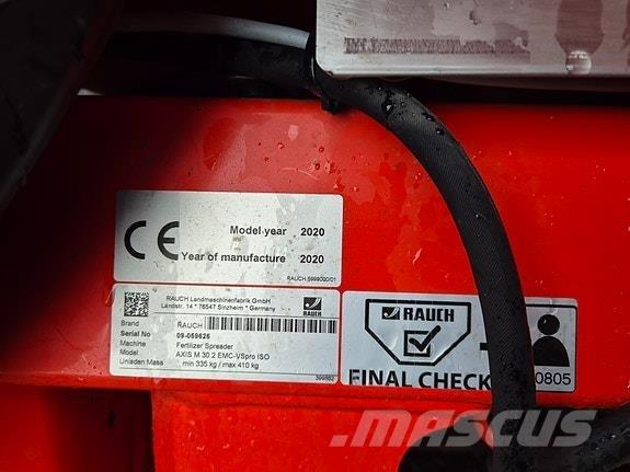 Rauch Axis 30.2 Gübre dagitma tankerleri