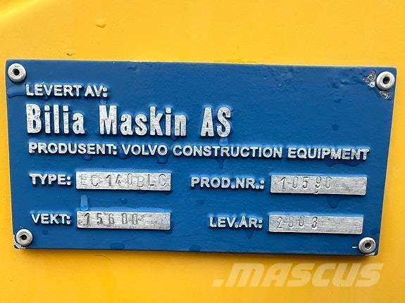 Volvo EC 140 B LC Paletli ekskavatörler