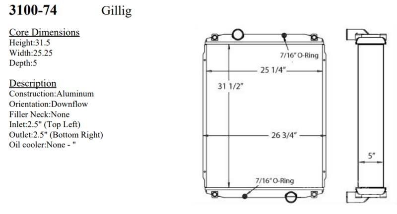 Gillig Bus Radyatörler