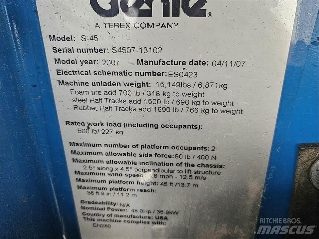 Genie S-45 Teleskopik personel platformları