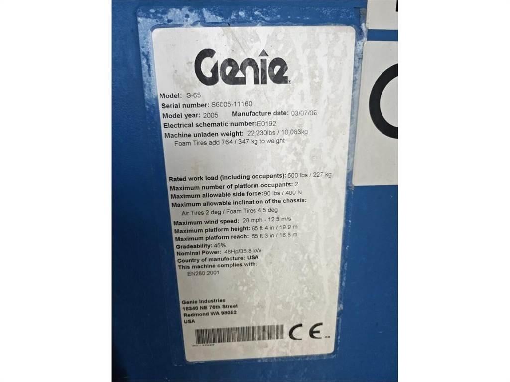 Genie S-65 Teleskopik personel platformları