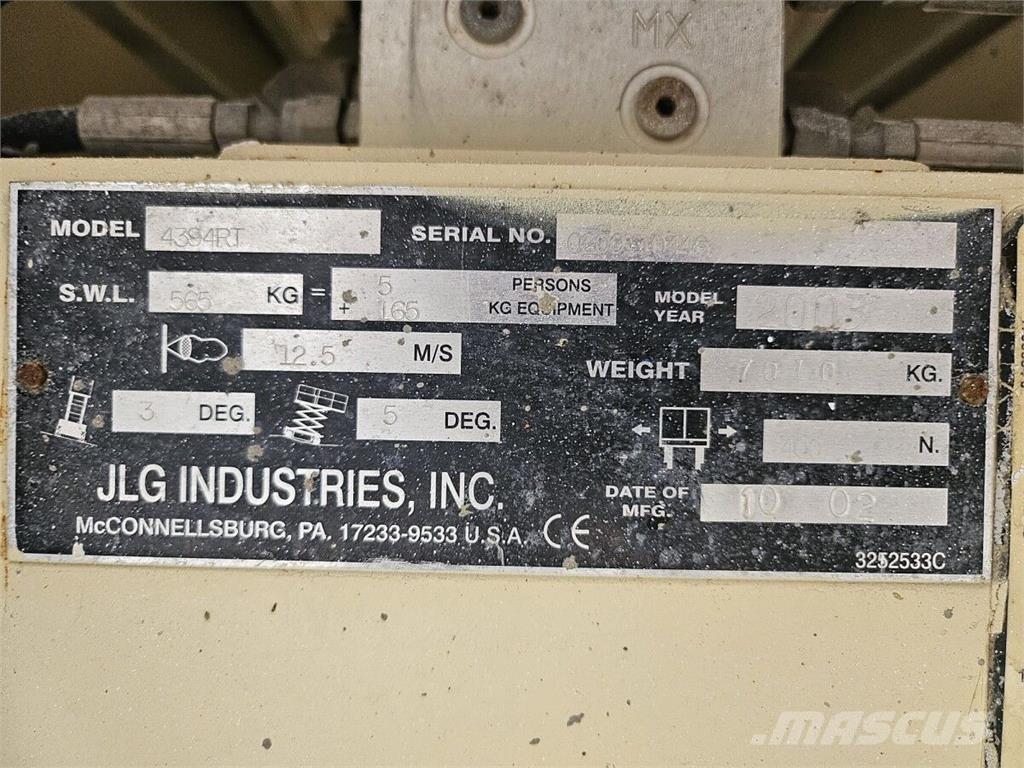JLG 4394RT Makasli platformlar
