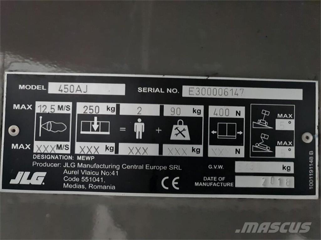 JLG 450AJ Körüklü personel platformları