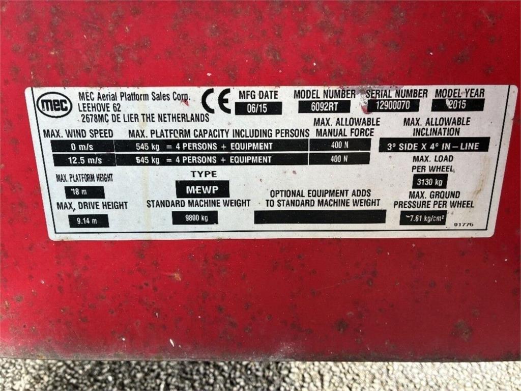 MEC 6092RT Makasli platformlar