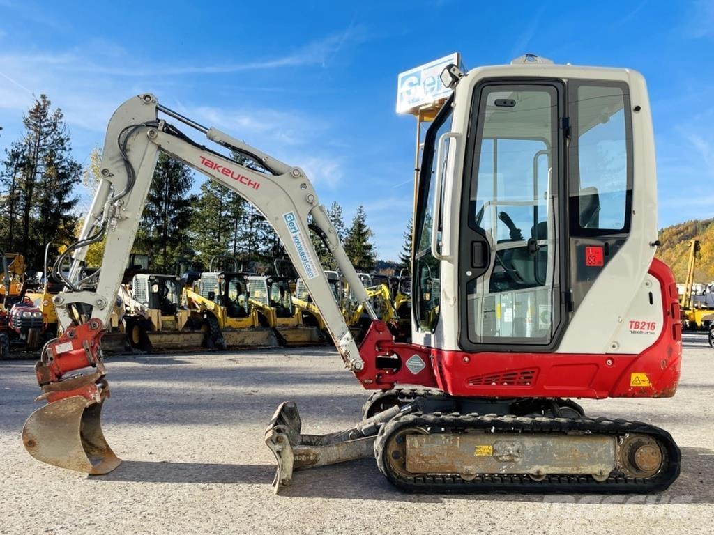 Takeuchi TB216 Mini ekskavatörler, 7 tona dek