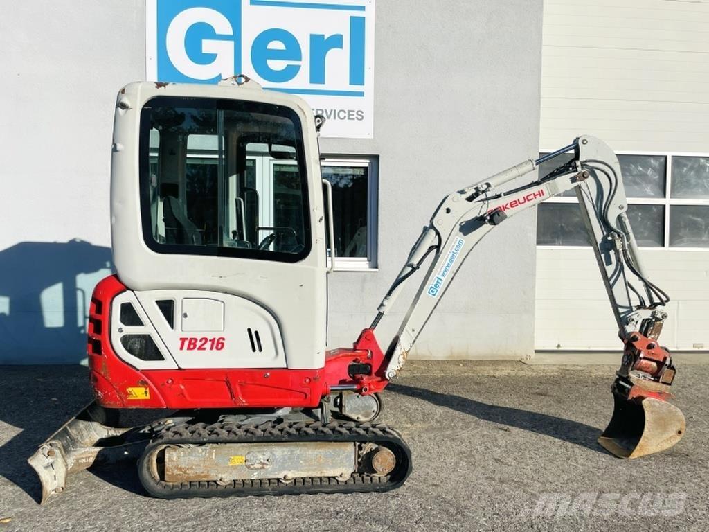 Takeuchi TB216 Mini ekskavatörler, 7 tona dek