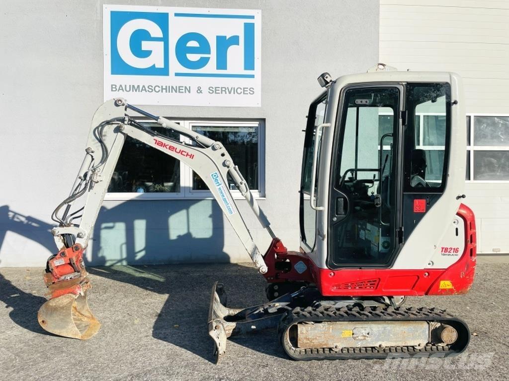 Takeuchi TB216 Mini ekskavatörler, 7 tona dek