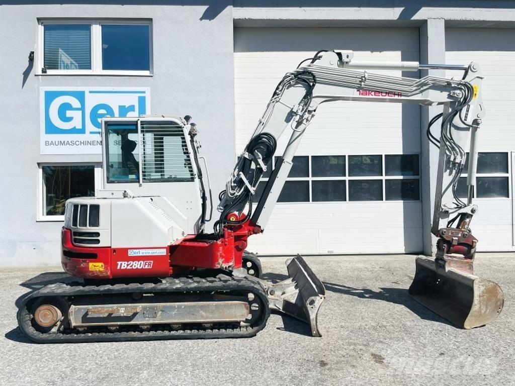 Takeuchi TB280FR Mini ekskavatörler, 7 tona dek