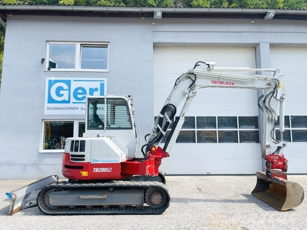 Takeuchi TB280FR Mini ekskavatörler, 7 tona dek