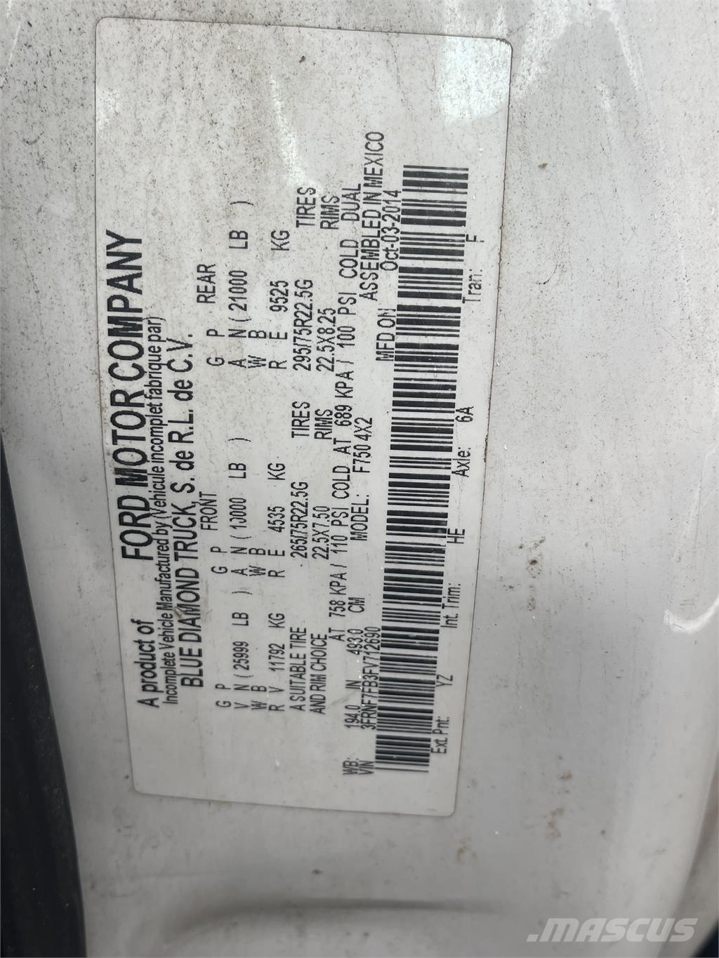 Ford F750 Diger kamyonlar