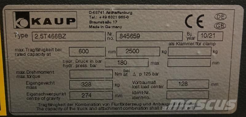 Kaup 2,5T466BZ Diger parçalar