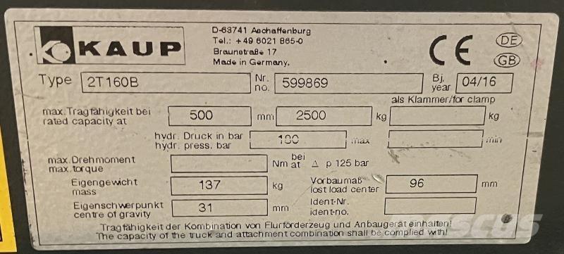 Kaup 2T160B Diger parçalar