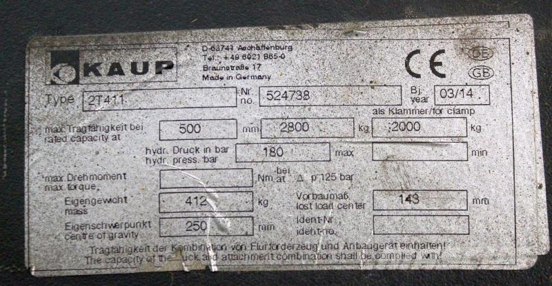 Kaup 2T411 Diger parçalar