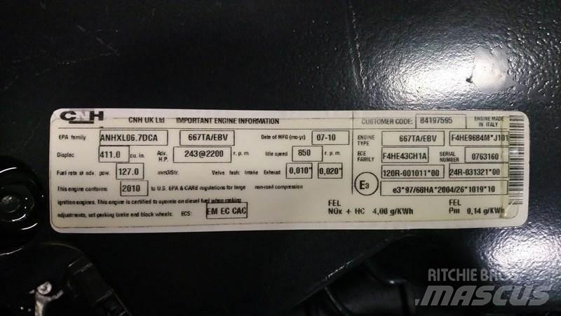CNH - CASE 667TA Motorlar
