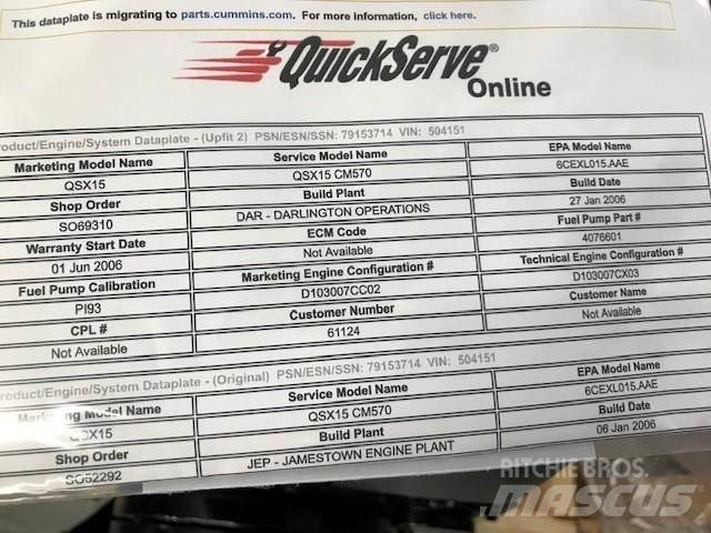 Cummins QSX15 Motorlar