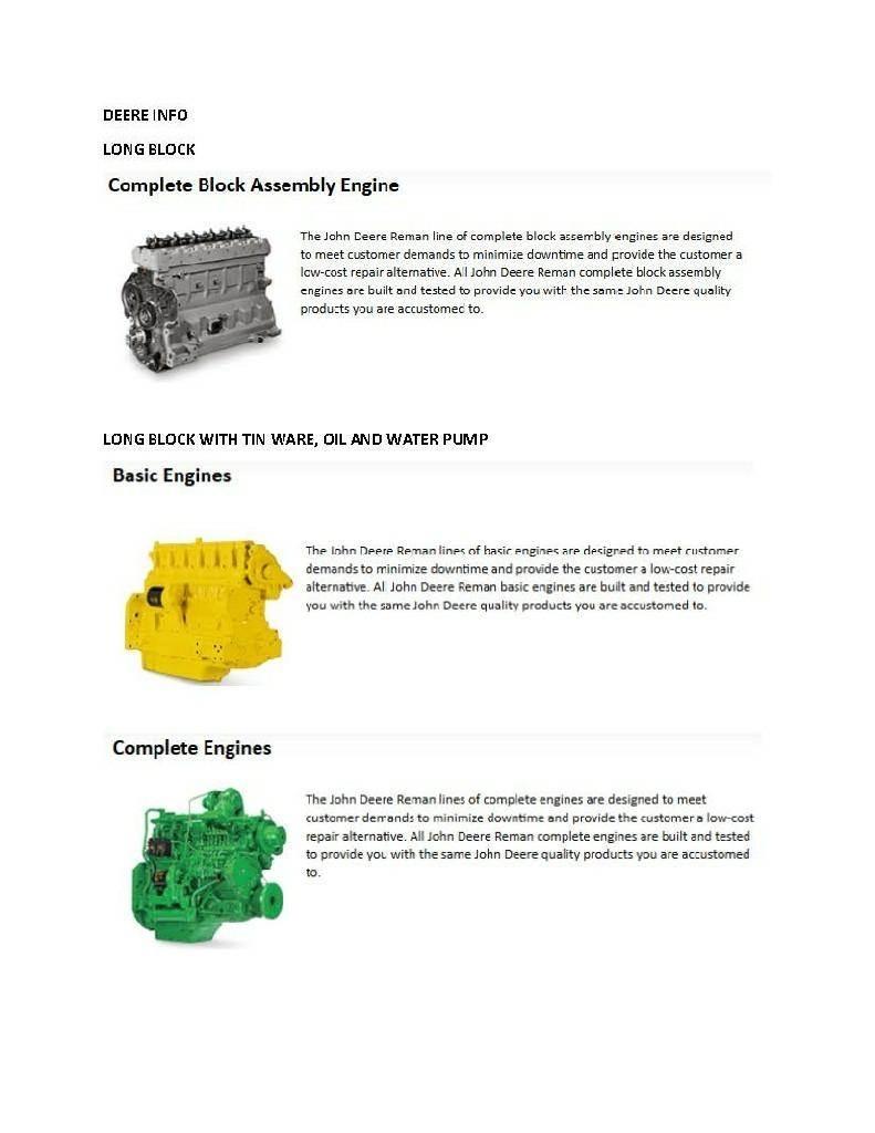 John Deere 4045 Motorlar