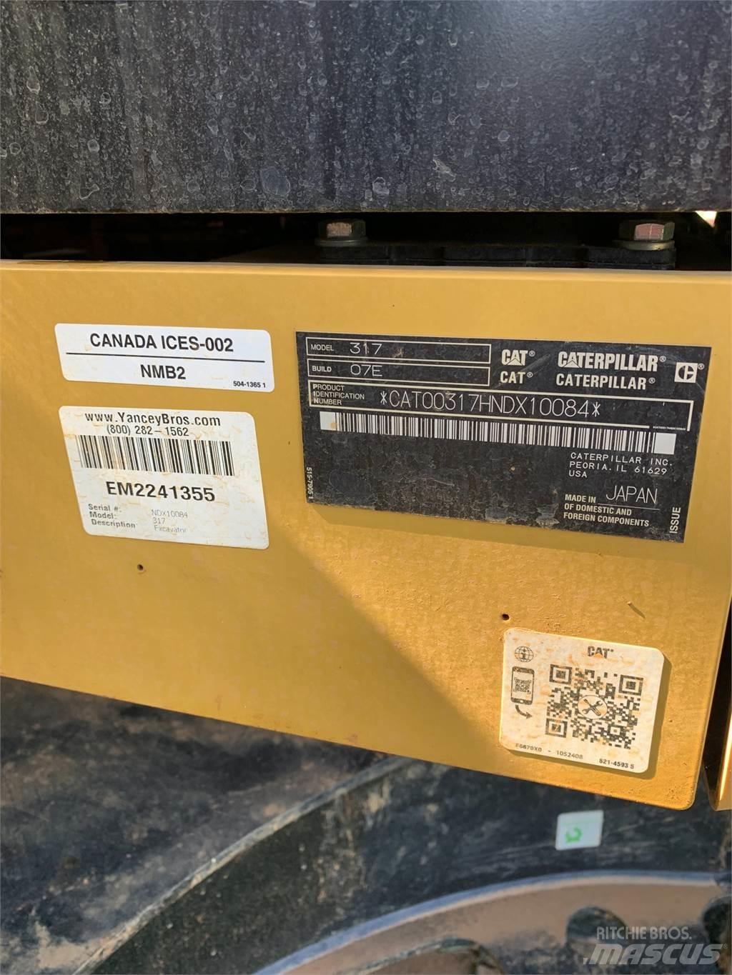 CAT 317 Midi ekskavatörler 7 - 12 t