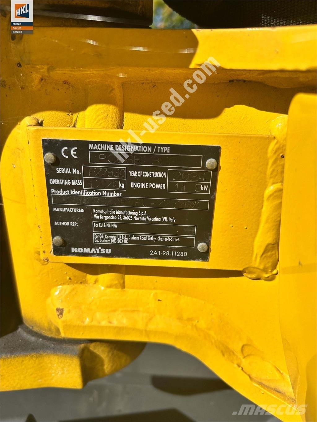 Komatsu PC 16 R-3HS Mini ekskavatörler, 7 tona dek