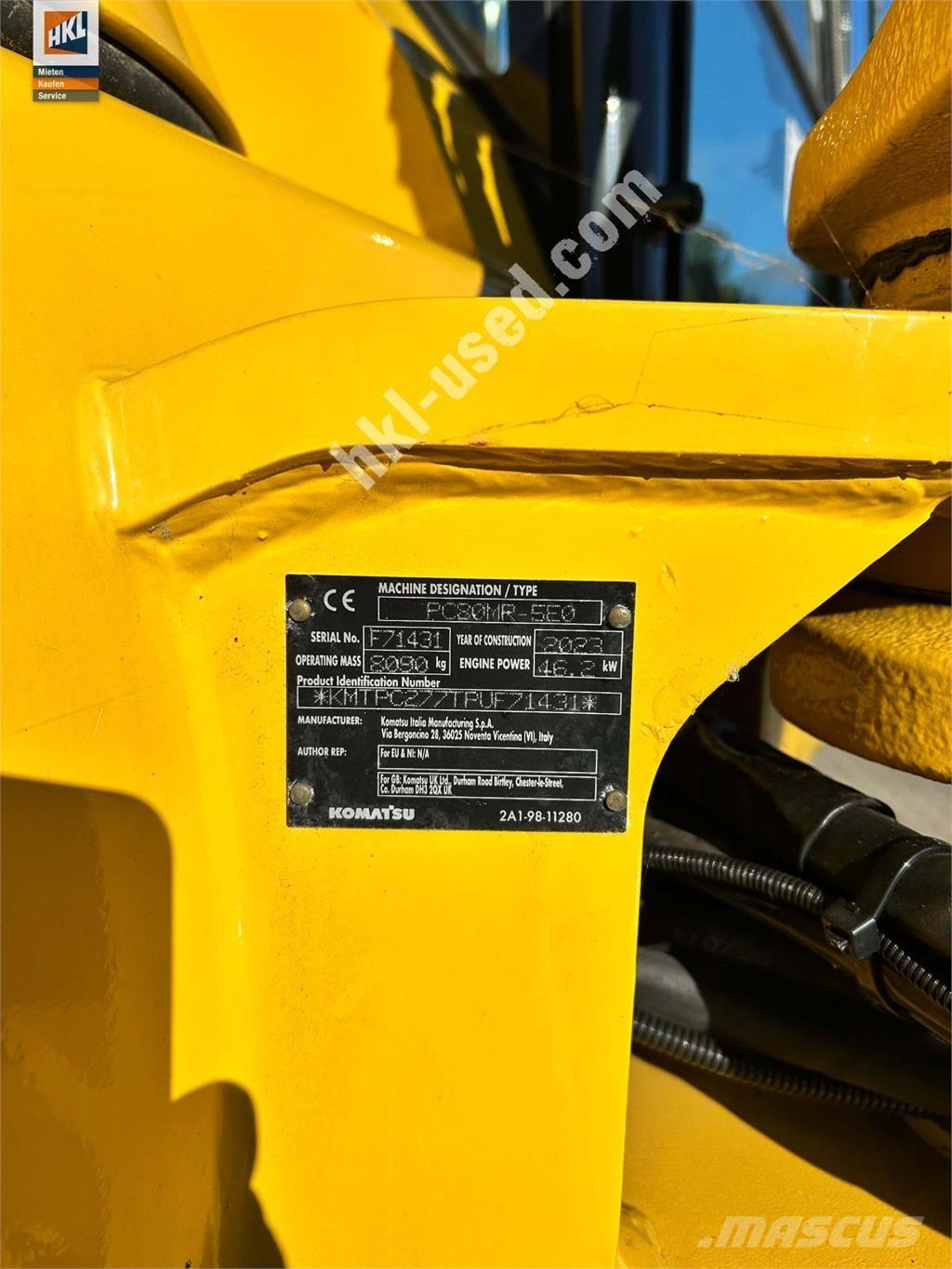 Komatsu PC 80 MR-5 Mini ekskavatörler, 7 tona dek