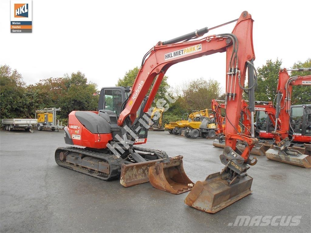 Kubota KX 080-4 Mini ekskavatörler, 7 tona dek