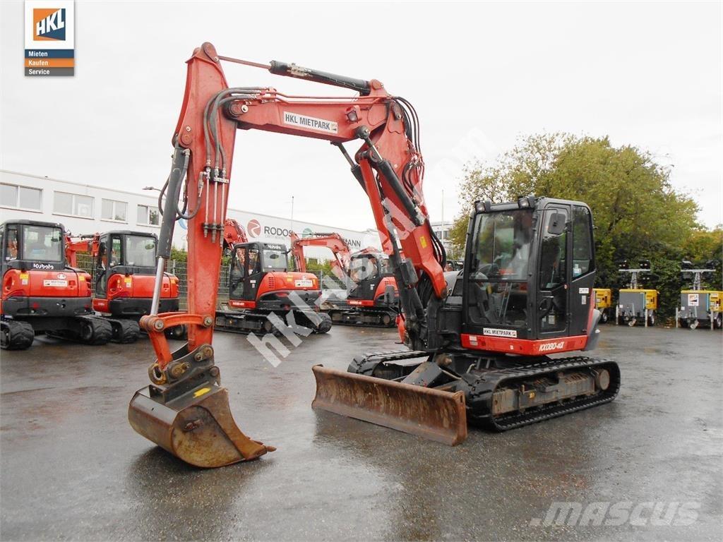Kubota KX 080-4 Mini ekskavatörler, 7 tona dek