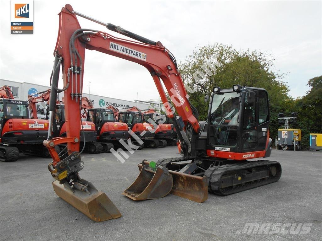 Kubota KX 080-4 Mini ekskavatörler, 7 tona dek