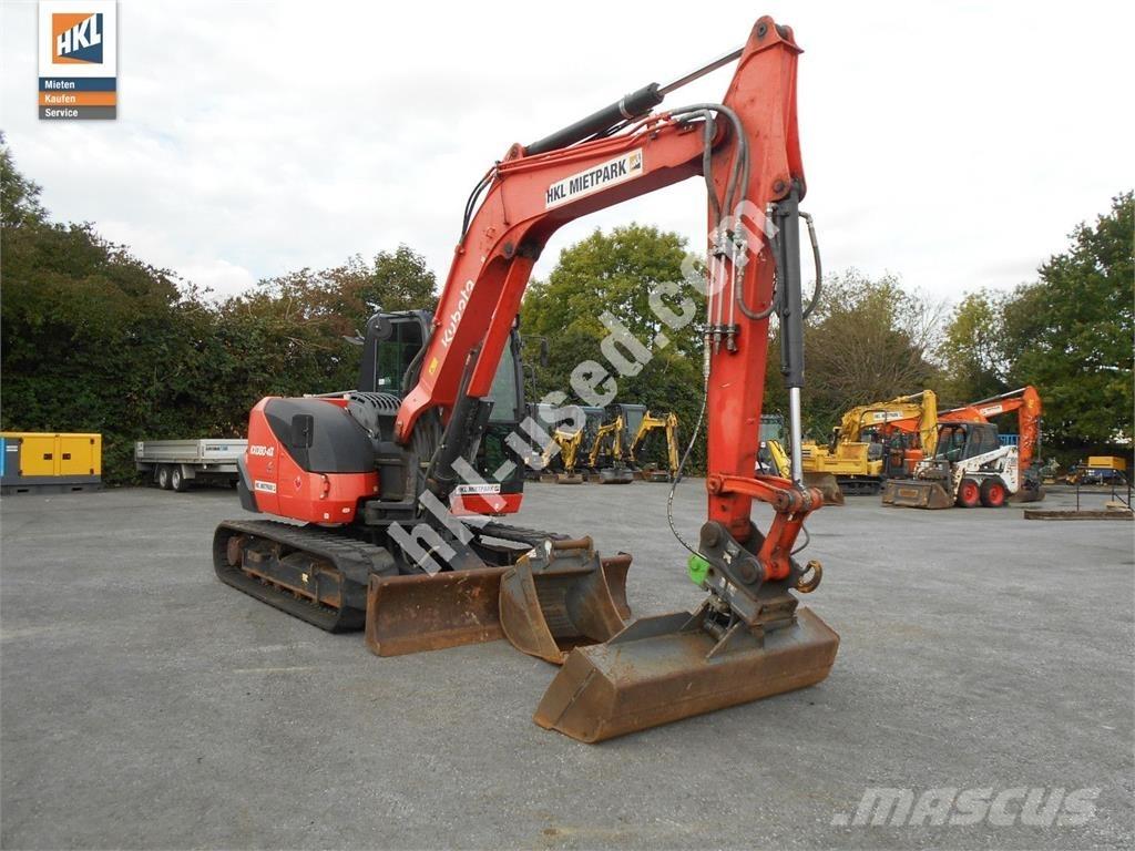 Kubota KX 080-4 Mini ekskavatörler, 7 tona dek