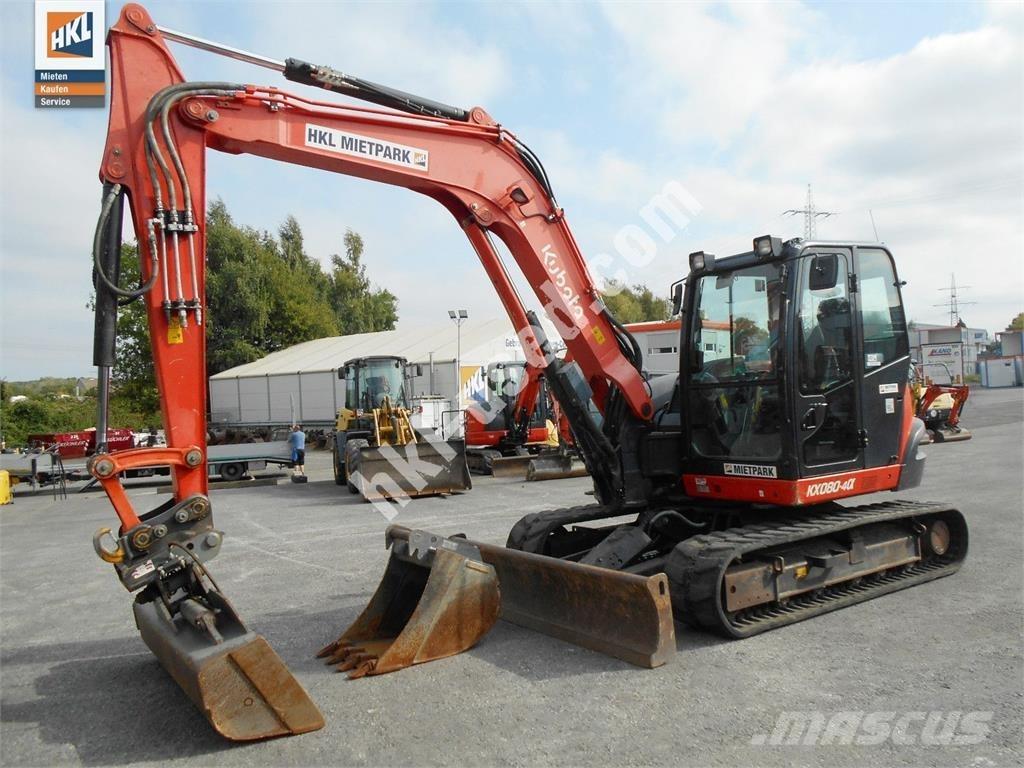 Kubota KX 080-4 Mini ekskavatörler, 7 tona dek