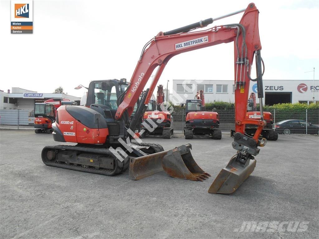 Kubota KX 080-4 Mini ekskavatörler, 7 tona dek