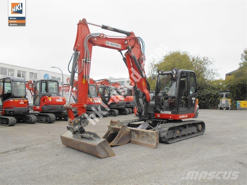 Kubota KX 080-4 Mini ekskavatörler, 7 tona dek